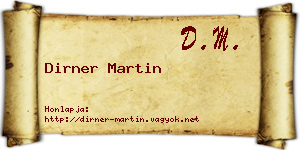 Dirner Martin névjegykártya