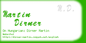 martin dirner business card